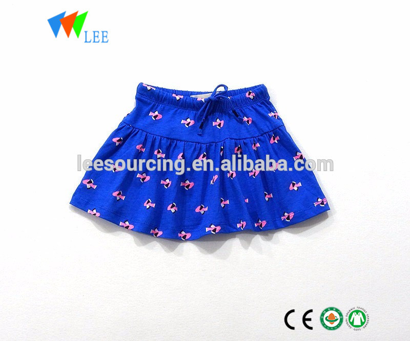 Wholesale fashion custom printing cotton baby girls mini skirt
