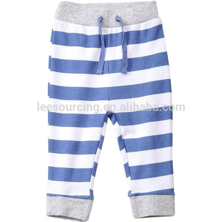 New style autumn girls tight knitted striped cotton babys boys pants
