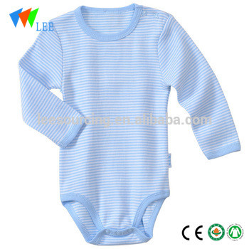 Hoge kwaliteit wholesale zacht katoen bodysuit gestreepte onesie Baby romper 100% Katoen