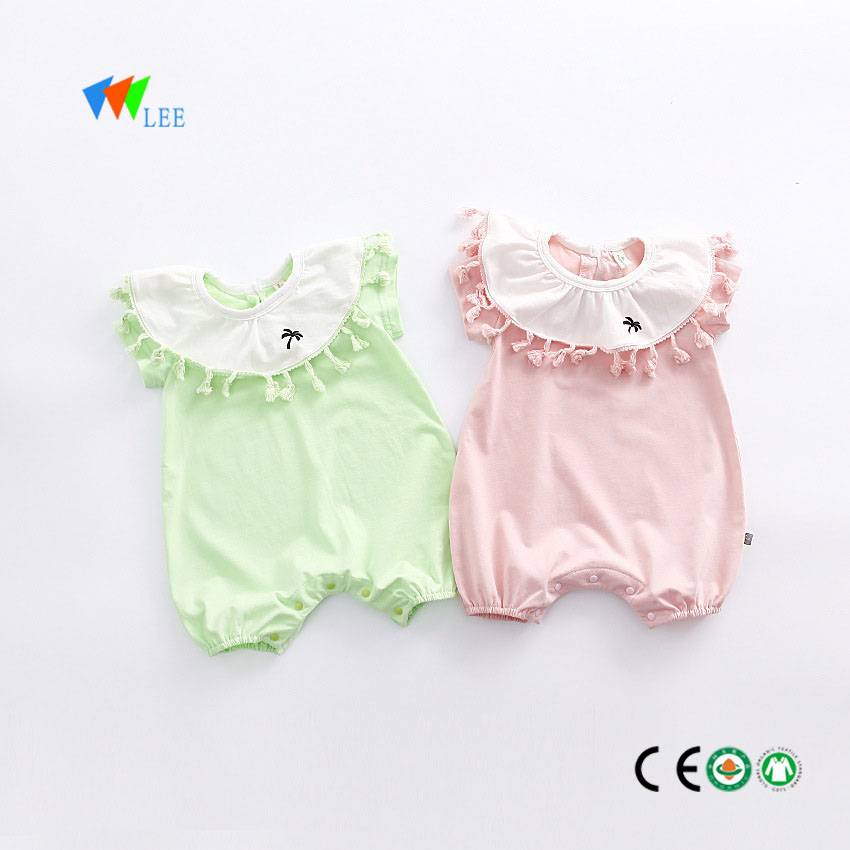 la moda 100% ropa de bebé recién nacido impresión de algodón mameluco