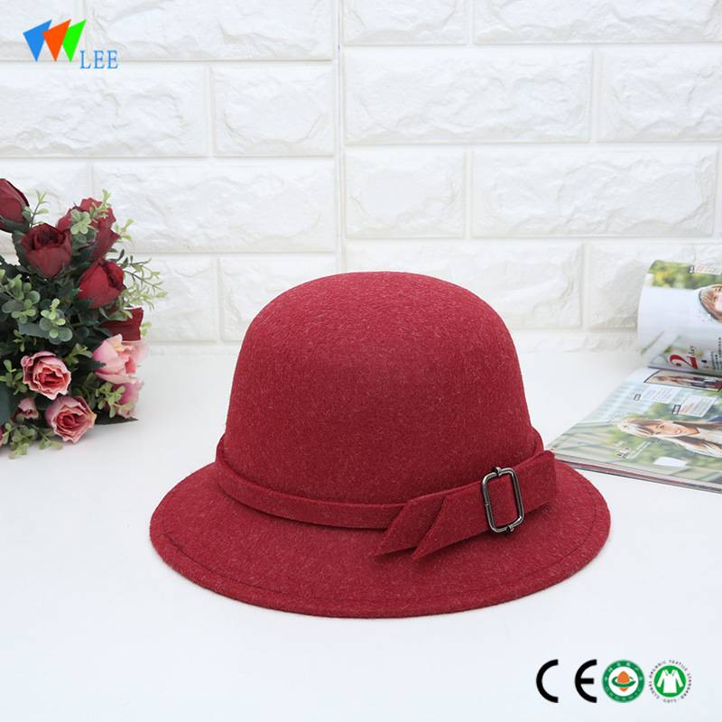 new style women's fashion woolen simple comfortable felt hat wholesale