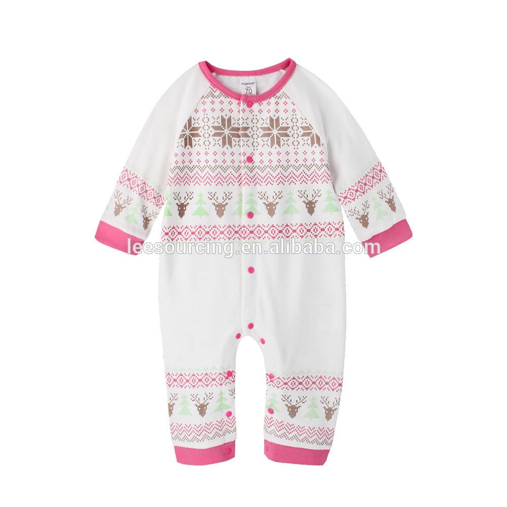 Wholesale national style raglan sleeve 100% cotton baby pajamas
