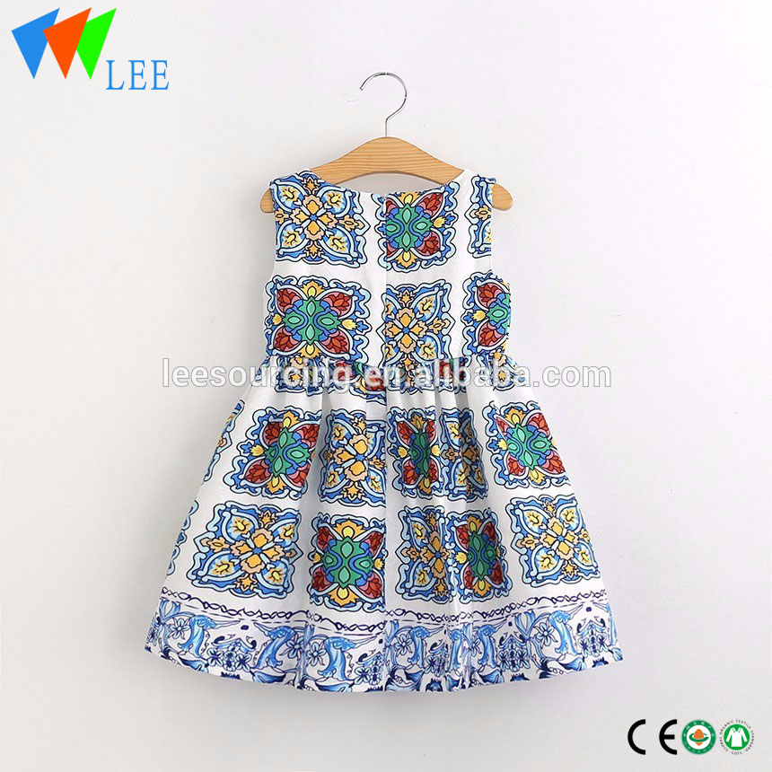 Good Girl Children Sleeveless Dress Cotton Pinafore Latest Dress Style