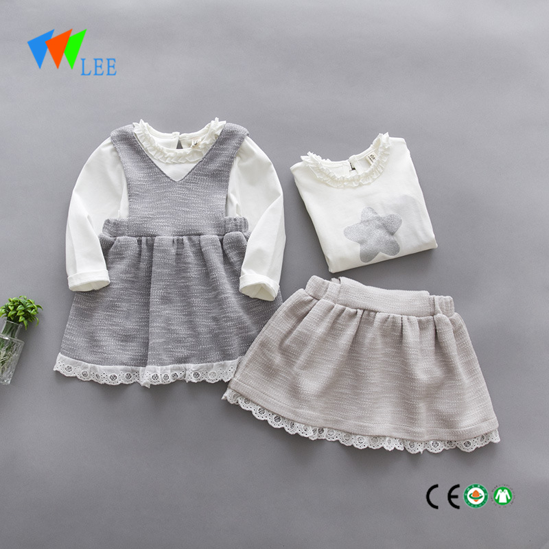 Wholesale girl dress 2 pcs spanish baby clothing sets