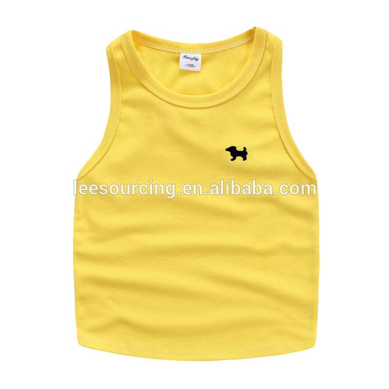 Summer baby girl and boy candy color cotton soft vest top kids tank top