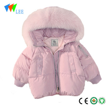 Winter baby down coat real fur hoodies coat