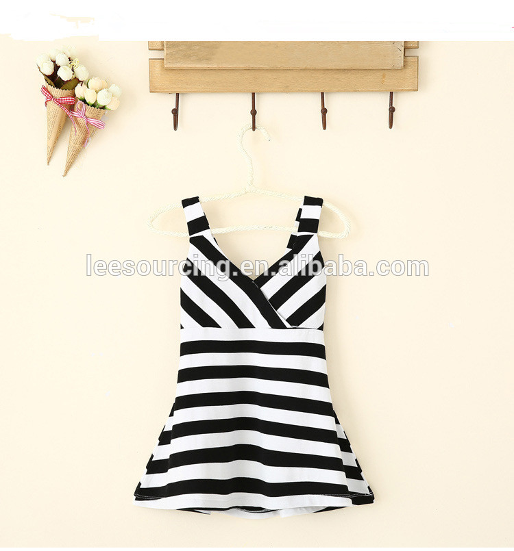 Factory supplied Jumpsuit For Girls - Summer backless stripe baby girls dress – LeeSourcing
