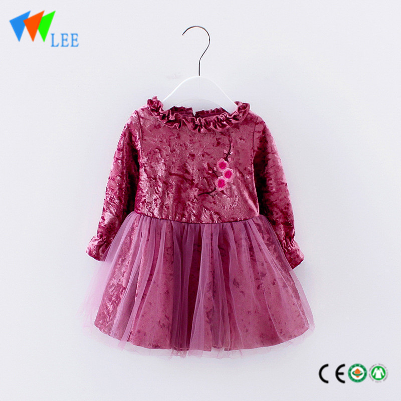 OEM/ODM Factory Tutu Skirt For Girls - Hot style fashion girl princess lace dress long sleeve embroidered – LeeSourcing