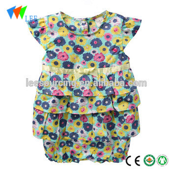 Baby cotton floral printing romper, Toddler cotton outfits