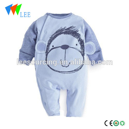 Wholesale solid color pattern cotton baby bodysuits for winter
