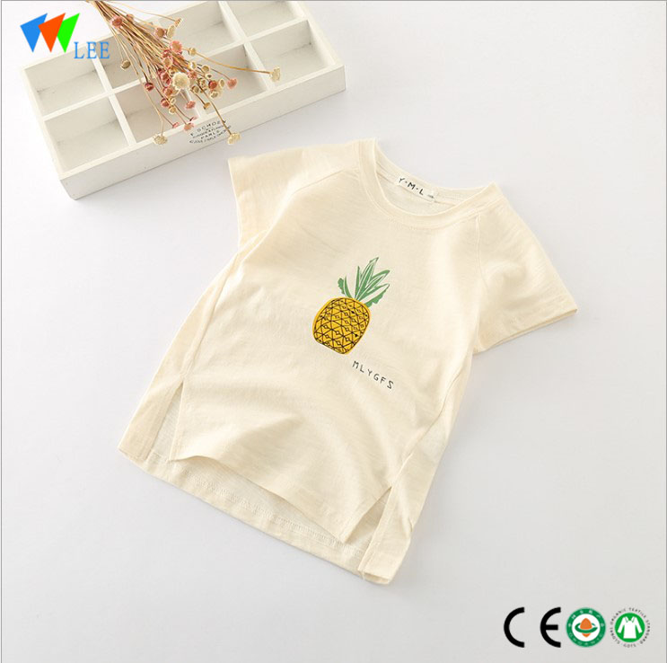 Bo prezo nenos 100% algodón orgánico baixo encomenda do camiseta o máis popular
