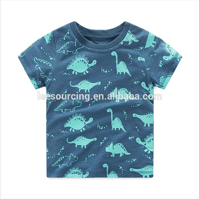 Wholesale kids clothes baby cotton full print t shirt baby boys t shirts