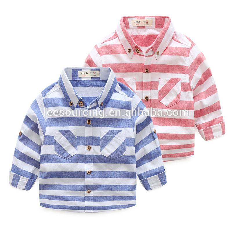 Hot Design Kids Boys Spring Striped Shirt