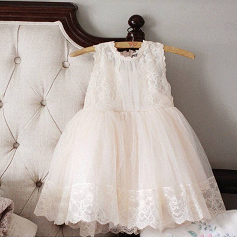 grosir indah bunga renda gaun cerah bayi perempuan putri musim panas terbaru
