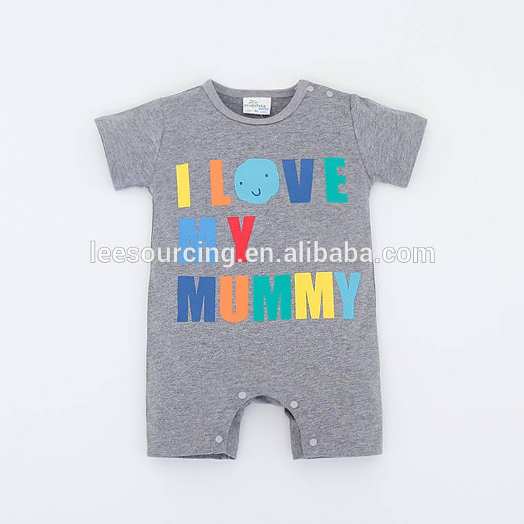High quality words pattern wholesale plain baby rompers