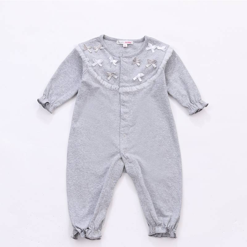 new design manufactory baby layette long sleeve Boutique baby harem romper