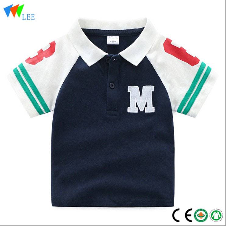 High quality New design 100% cotton baby boy wear polo t shirt