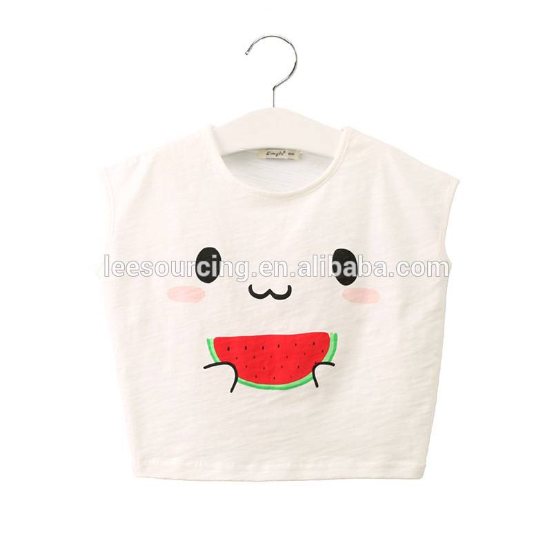 Manufacturing Companies for Baby Clothes Gift Set - Wholesale cartoon round neck sleeveless cute baby girl t shirt – LeeSourcing
