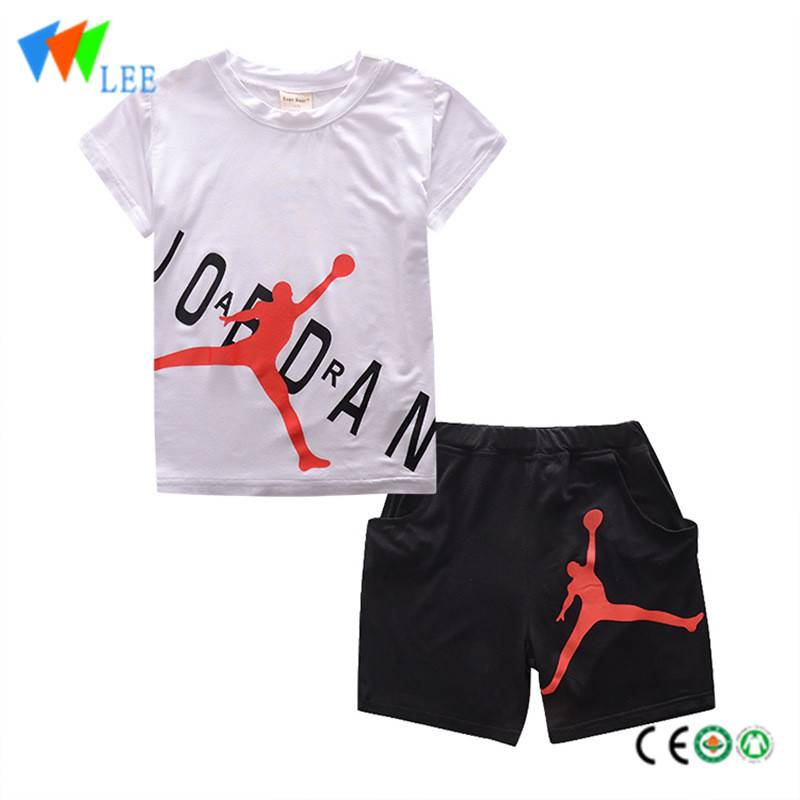 100% cotton baby boy clothes set T-shirt suit summer short sleeve and shorts custom own design
