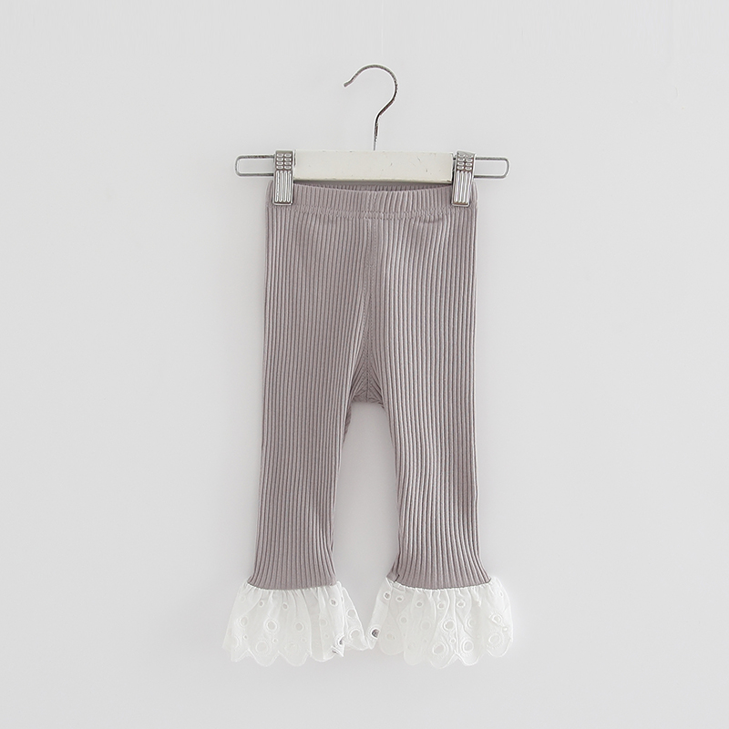 Wholesale leggings manufacturer baby girl icing leggings kids ruffle 100% cotton leggings