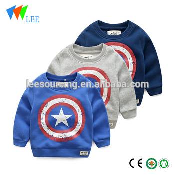 Fashion baby boy sweatshirt cotton captain America kids degines t shirt Tee