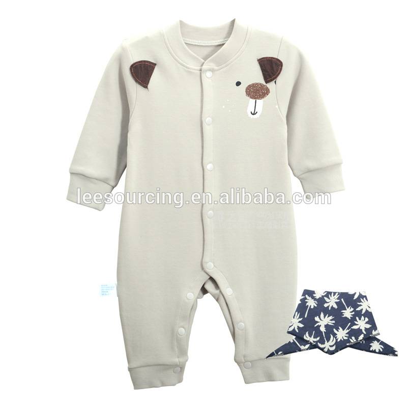 Baby unisex 100% cotton kids jumpsuit long sleeve romper for spring