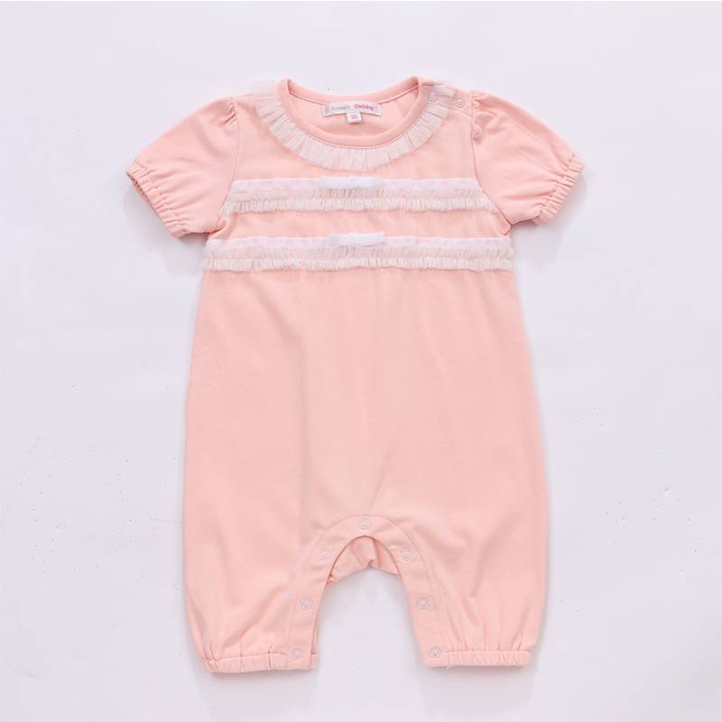 New style hot sale short sleeve 100% cotton baby romper