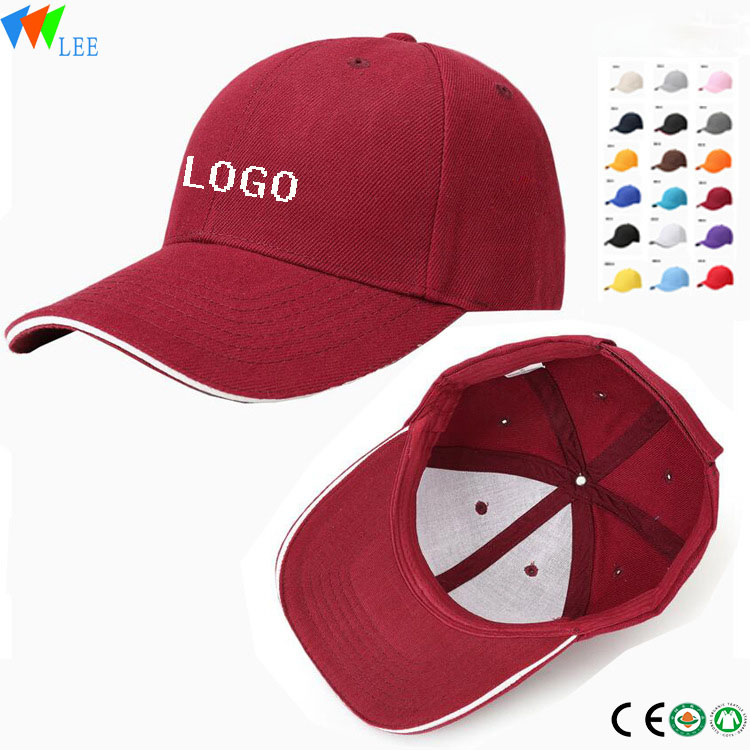 Wholesale promotion colorful 6 panel blank polyester baseball cap