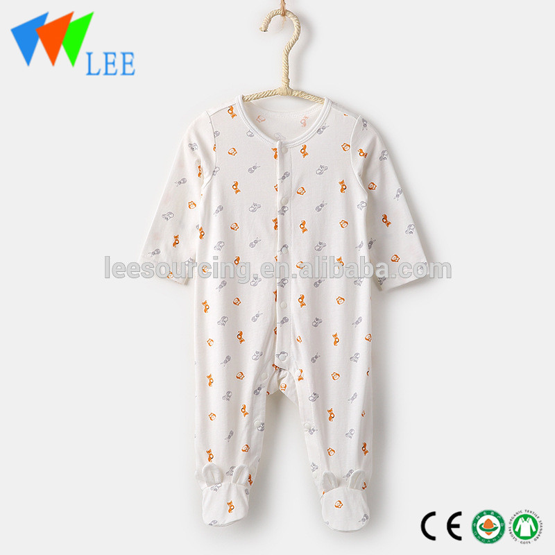 Търговия на едро и висококачествен печат бебешки ританки памучни дрехи