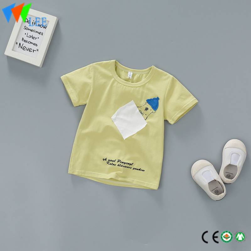 Бебе Деца лето памук моден дизајн цртан филм маица
