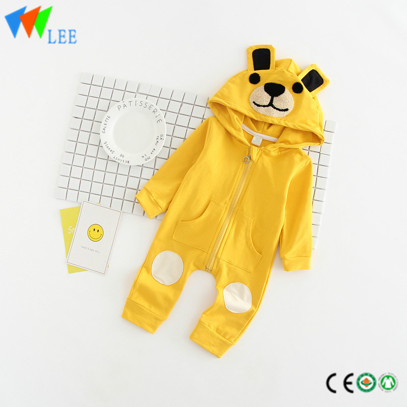spring autumn children baby animal hoodie long sleeve with long leg romper suit