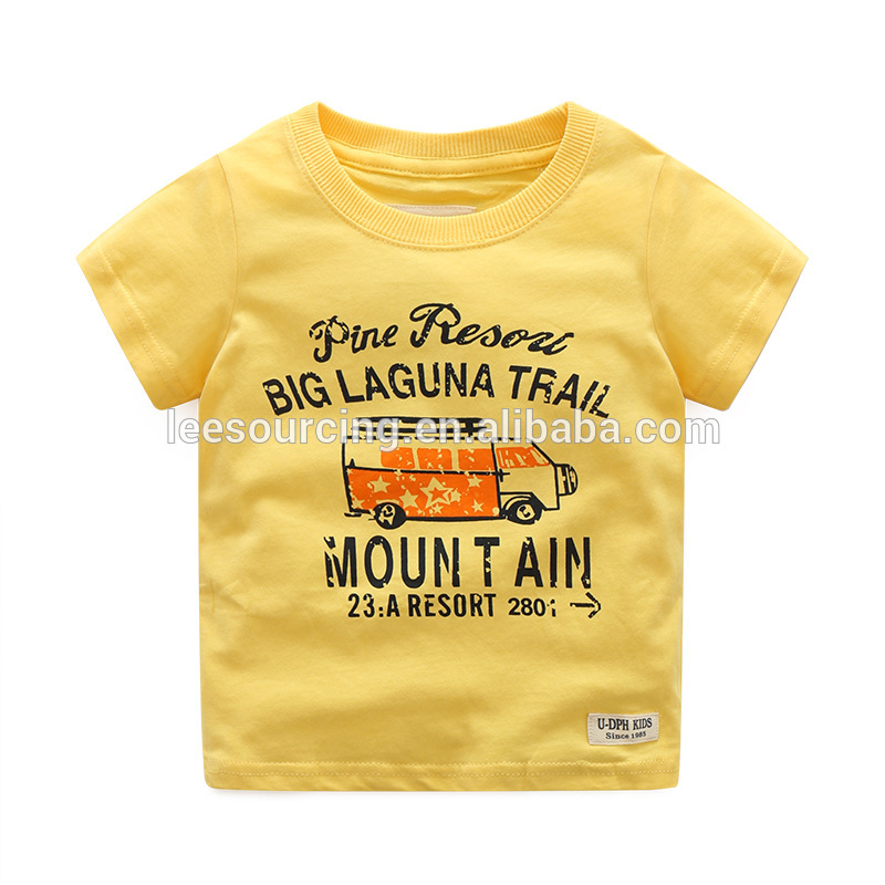 European style professional kids clothes short sleeve cotton baby boys t-shirt printing