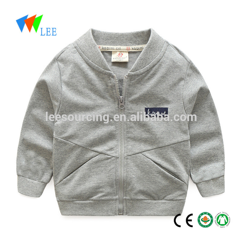 Children wear boys baseball jacket without hood baby boys cotton clothes tops wholesale