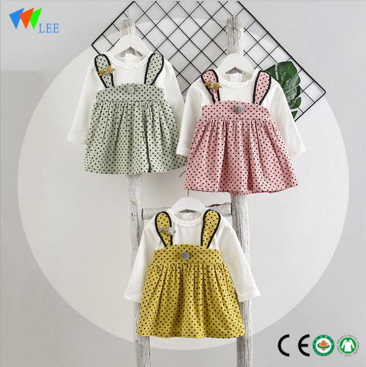 Mix design high quality hot sale 100% cotton baby girl party dress