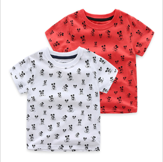 સમર ટૂંકા સ્લીવમાં પશુ ડિઝાઇન છોકરાઓ ટી શર્ટ ગરમ વેચાણ બાળકો કપાસ ટી શર્ટ હોલસેલ