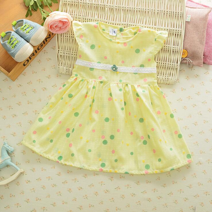 Latest Summer kids clothing sleeveless baby girls cotton dress
