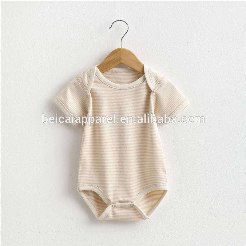 Wholesale quality organic cotton short sleeve newborn baby bodysuit
