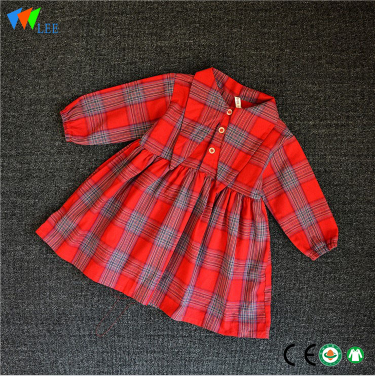 Wholesale long sleeve new fashionable baby girl dress clothes