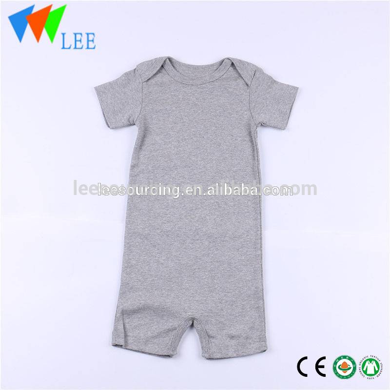 Factory Supply Children Wholesale - short sleeve 100% cotton baby jumpsuit solid color baby rompers – LeeSourcing