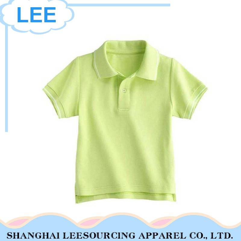 Bag-ong Pag-abot sa 100% Cotton Green Baby mga bata polo shirt wholesale