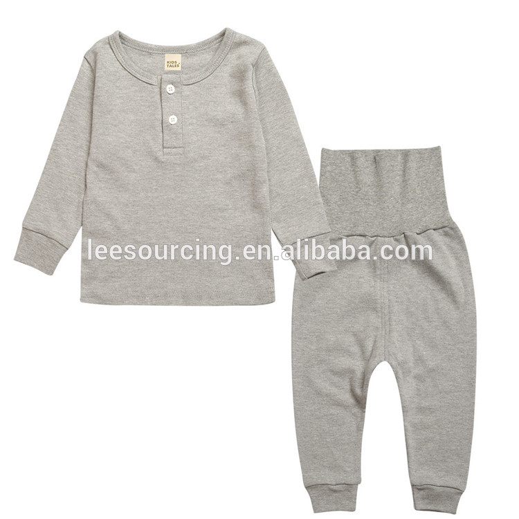 Wholesale baby 100% cotton clothes set kids tops and pants newborn baby clothes