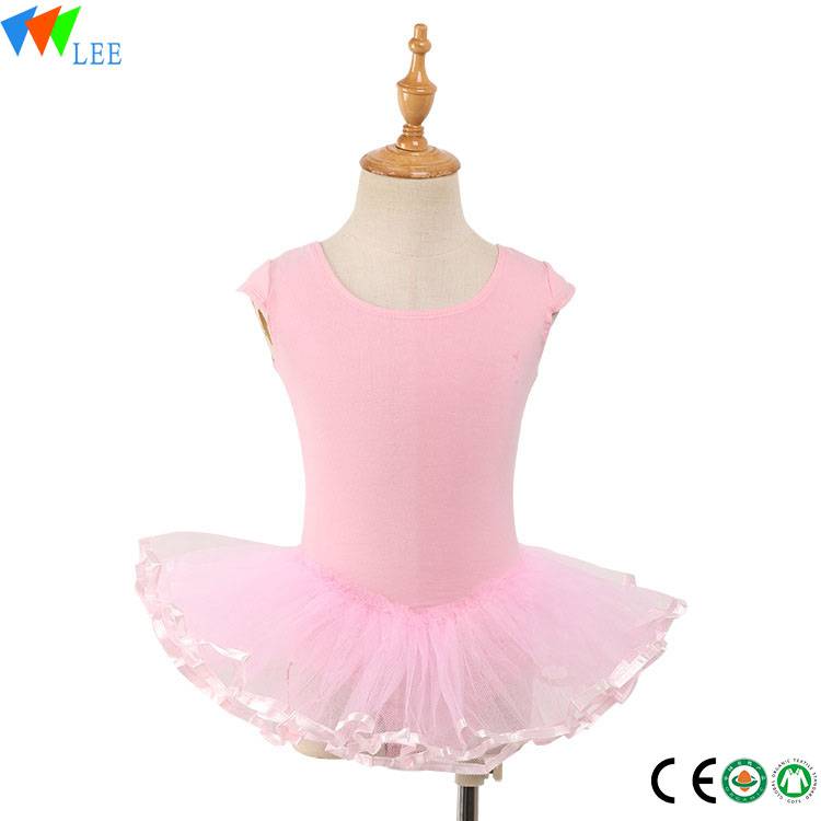 Qolsuz Cotton Pink Baby Girls Shekil ilə Tutu Dress Multi-rəngli Qızlar Adlar