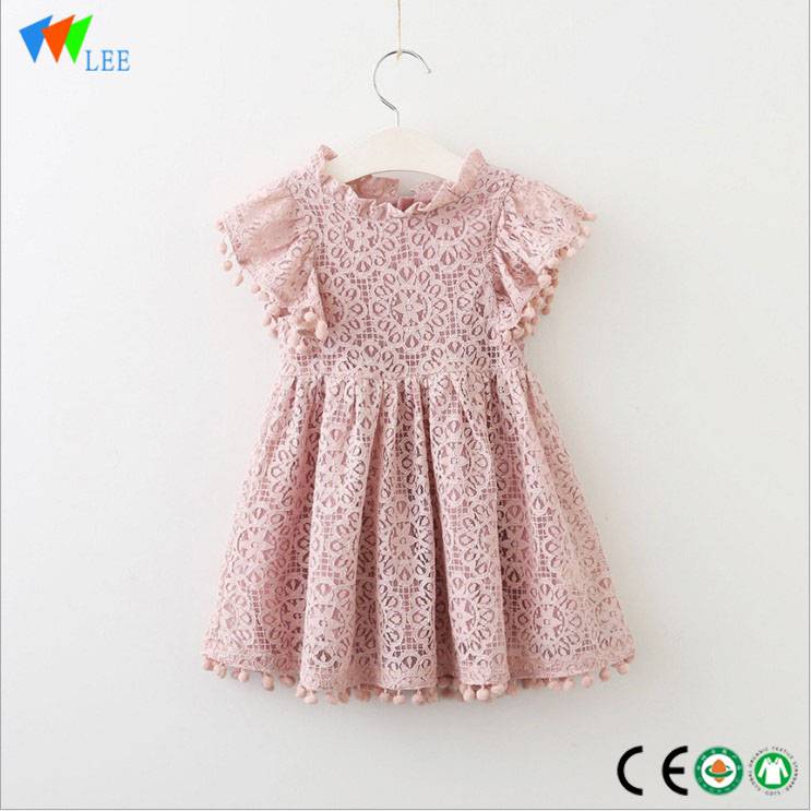 Bäst säljande hot försäljning hög kvalitet baby klänning skära barn party