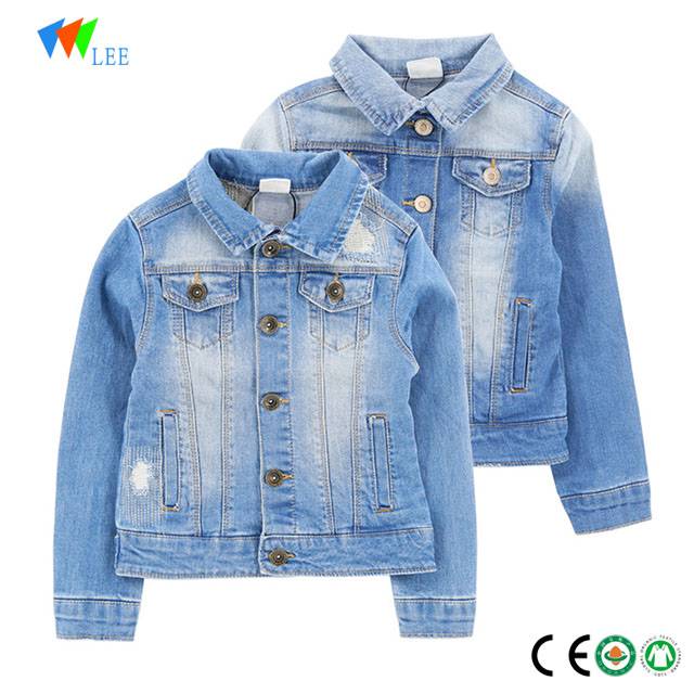 2018 wholesale new design denim jacket for girls kids