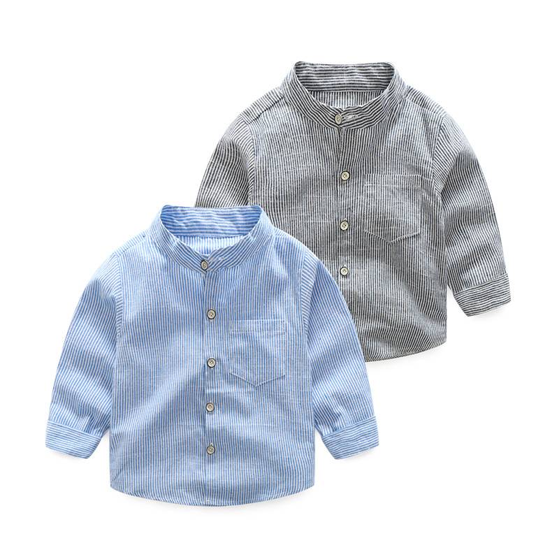 2017 Hot Sale Kids New Blouses Plain Striped Fashionable Baby Shirt
