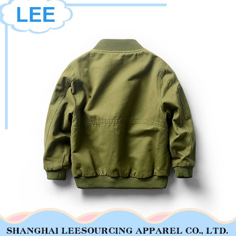 Factory Direct Price Soft Material Green Baby Boys Winter Jacket