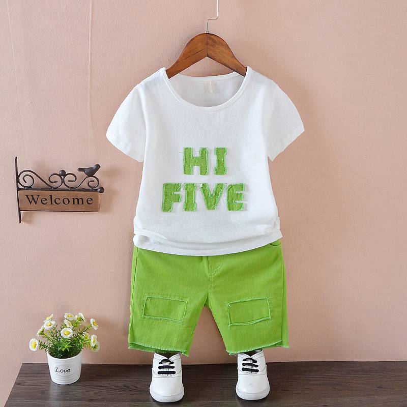Factory For Fashion Kids Pants - 2018 summer new kids clothing suit boys short-sleeved children T-shirt pants two pieces – LeeSourcing