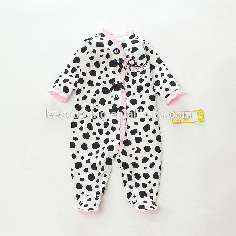 Wholesale monkey printing cotton cute new born baby rompers