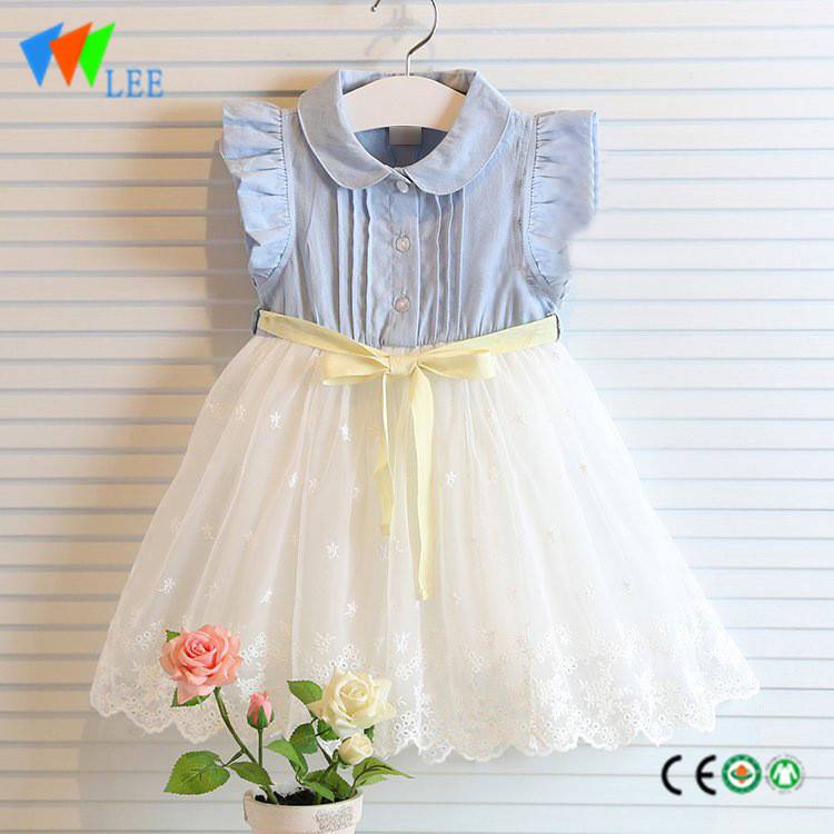 factory Outlets for Baby Clothes Gift Sets - good girl children jeans short sleeve clothing kids frocks long dress – LeeSourcing