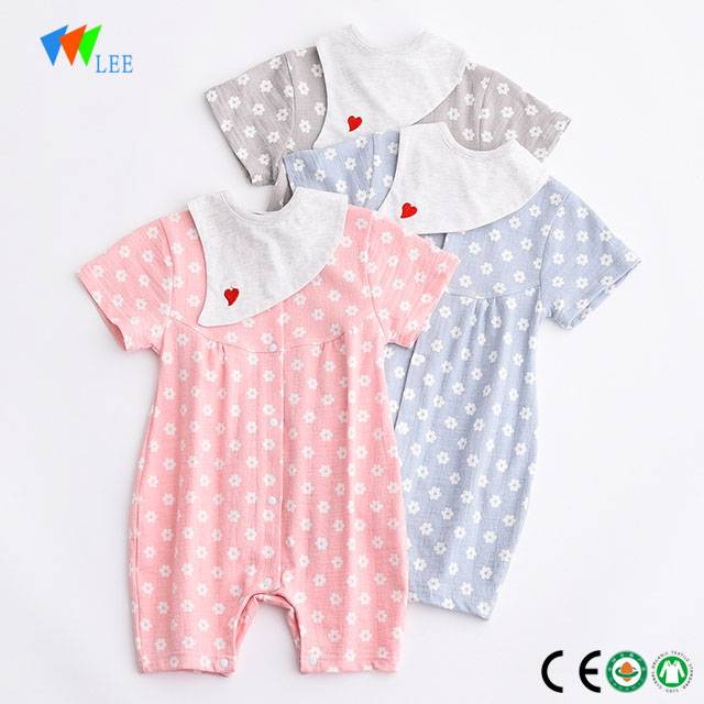 high quality wholesale short sleeve cotton baby romper